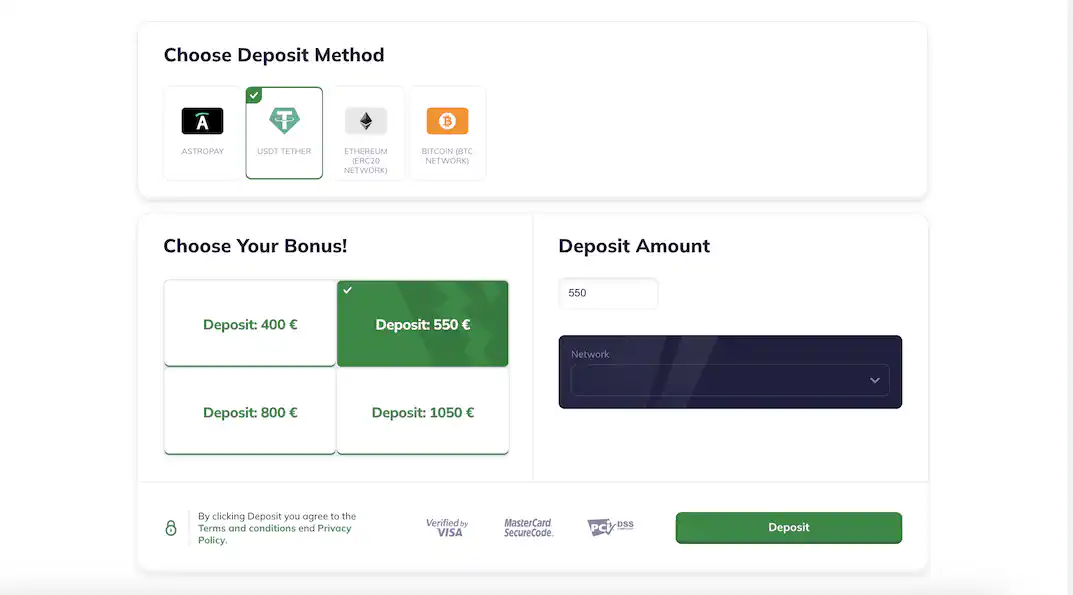 Valor bet deposit methods